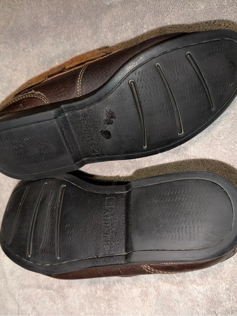 Men's Sperry Dark Brown Leather Boat Shoes